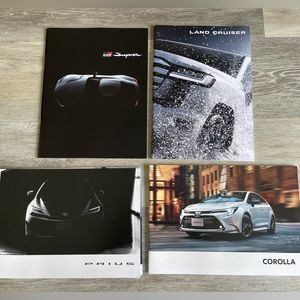 4 Brochure Toyota GR Supra Land Cruiser Prius Corolla Japan Catalog Bundle Book